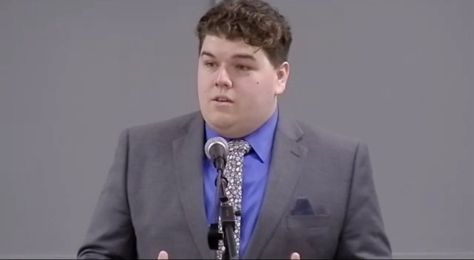 Speaking at NYIT podium